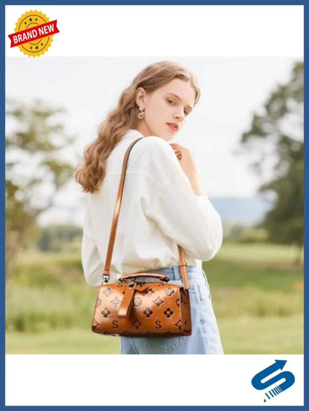 Faux Leather Embossed Crossbody Handbag Satchel Purse Shoulder Bag Tote Clutch